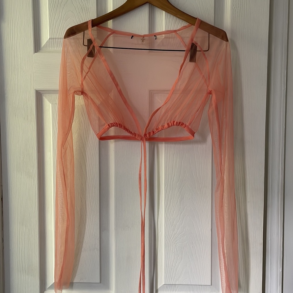 Balletcore Sheer Wrap Shrug Top TWINSET Milano